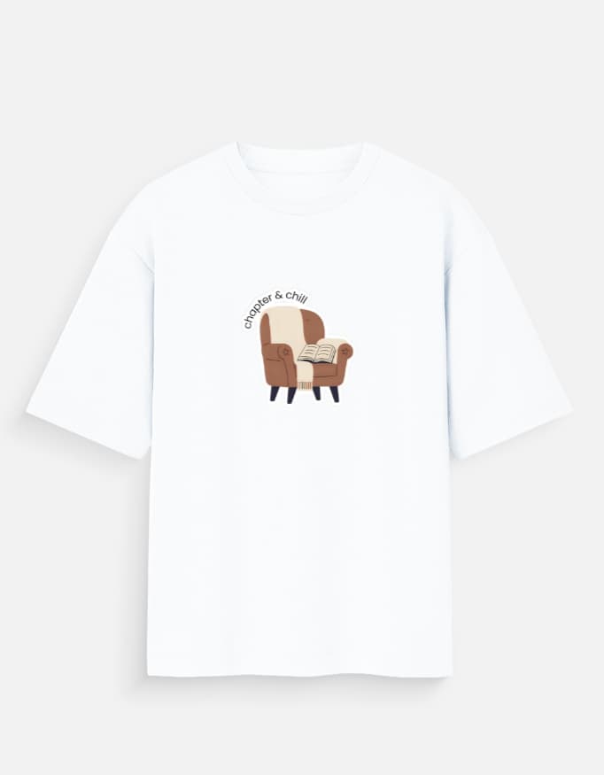Chapter & Chill Graphic Oversized T-Shirt